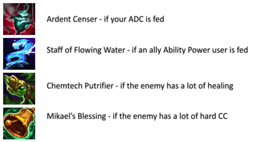 League of Legends LoL Ardent Censer Staff of Flowing Water Chemtech Putrifier Mikael's Blessing Lulu